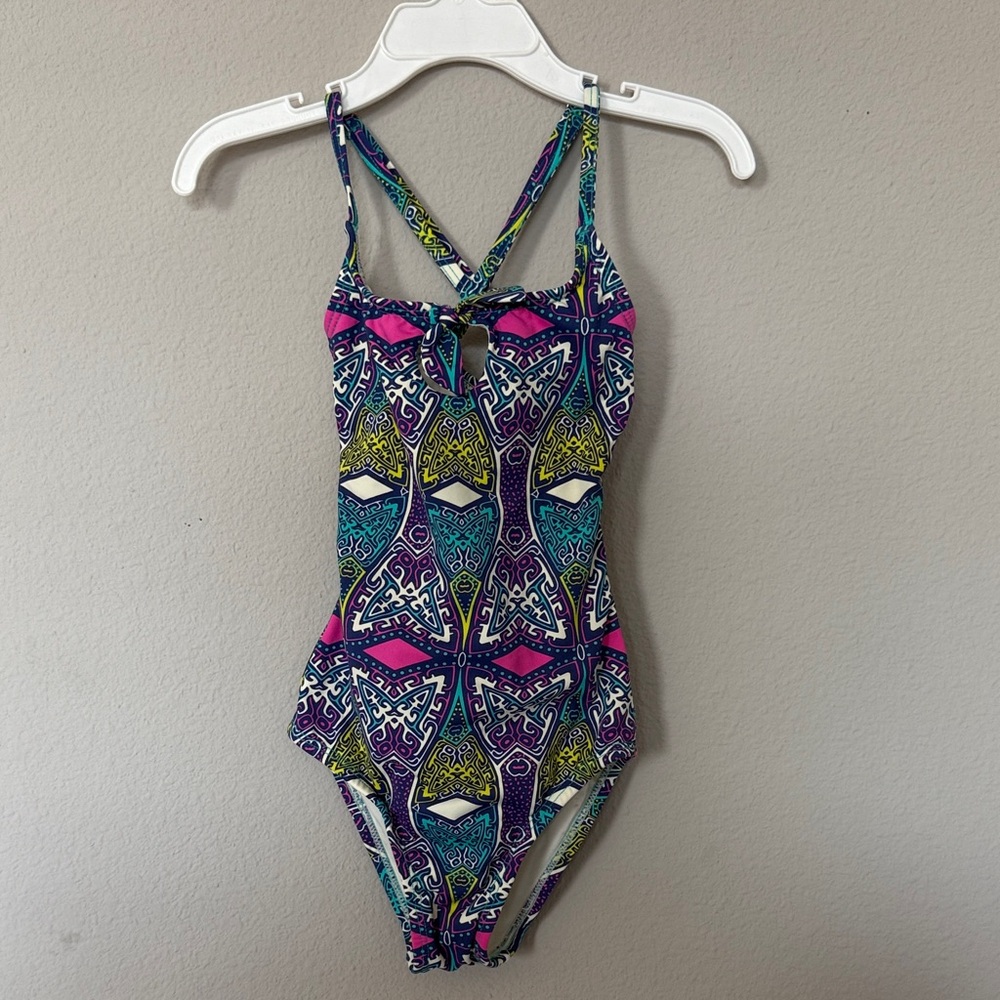 OndadeMar Colorful Geometric Bohemian One-Piece Vibrant Swimsuit Toddler Sz 2